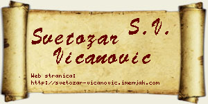 Svetozar Vicanović vizit kartica